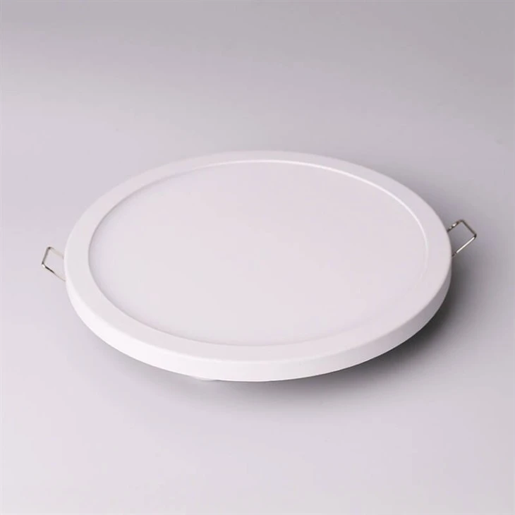 Recessed White Round Panel Light